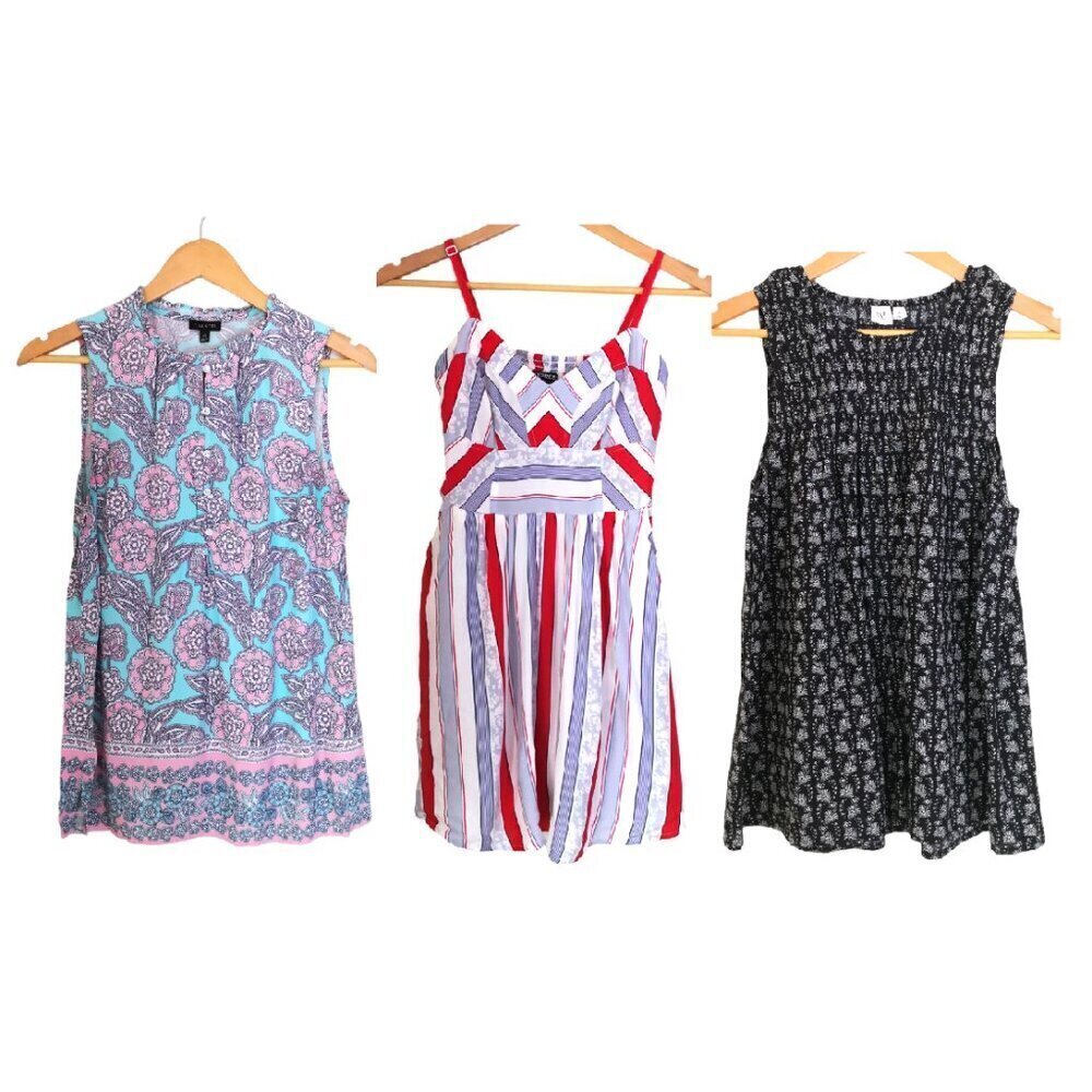 Lot of 3 New/Like‎ New XS Boho Sleeveless Multicolor Tops